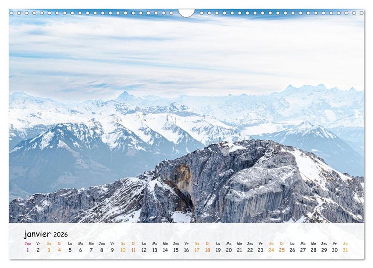 Produktbild: Sc&egrave;nes de cimes (Calendrier mural 2026 DIN A3 vertical), CALVENDO calendrier mensuel
