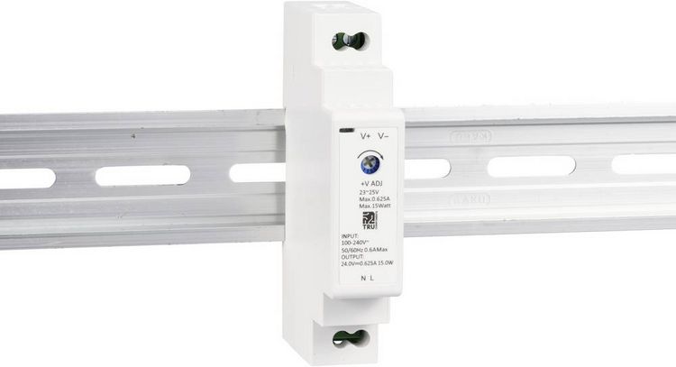 Produktbild: TRU COMPONENTS TC-10580800 Hutschienen-Netzteil (DIN-Rail) 12 V/DC 1.25 A 15 W Anzahl Ausg&auml;nge:1 x Inhalt 1 St.