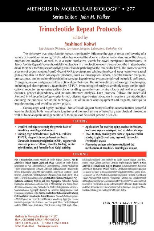 Produktbild: Trinucleotide Repeat Protocols