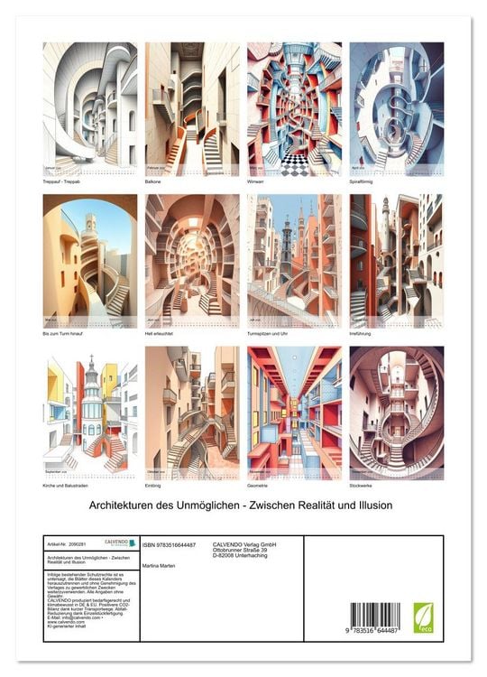 Produktbild: Architekturen des Unm&ouml;glichen - Zwischen Realit&auml;t und Illusion (Wandkalender 2026 DIN A3 hoch), CALVENDO Monatskalender