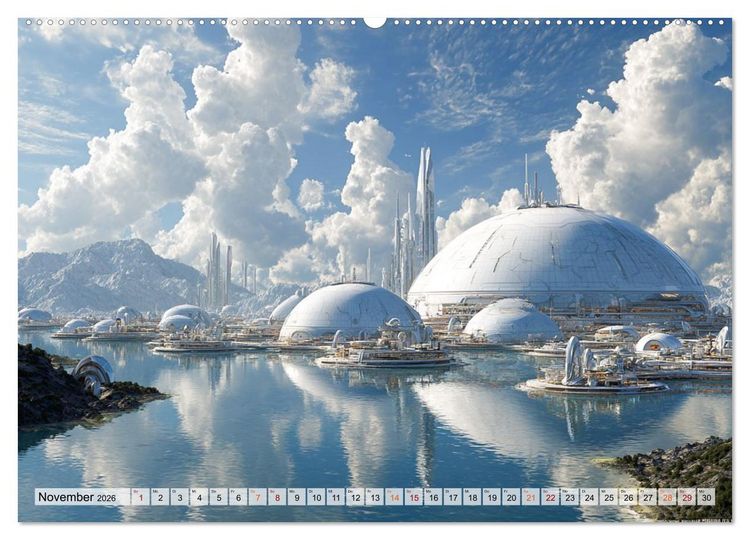 Produktbild: Fantasie Welten - Science Fiction (hochwertiger Premium Wandkalender 2026 DIN A2 quer), Kunstdruck in Hochglanz