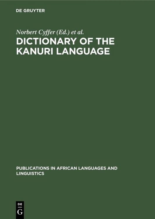 Produktbild: Dictionary of the Kanuri Language