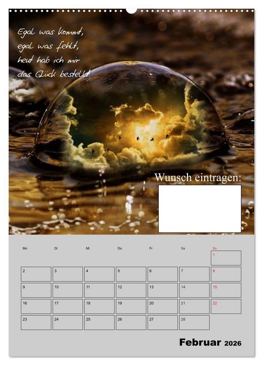 Produktbild: Wunsch- und Zauberkalender (hochwertiger Premium Wandkalender 2026 DIN A2 hoch), Kunstdruck in Hochglanz