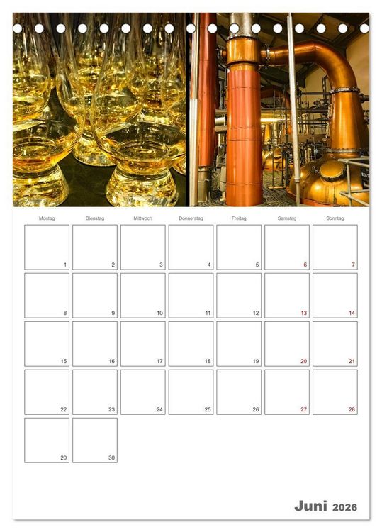 Produktbild: Schottland Impressionen - Schl&ouml;sser und Whisky (Tischkalender 2026 DIN A5 hoch), CALVENDO Monatskalender