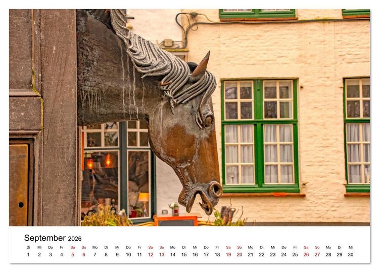 Produktbild: Br&uuml;gge - malerische Stadt mit Charme (Tischkalender 2026 DIN A5 quer), CALVENDO Monatskalender