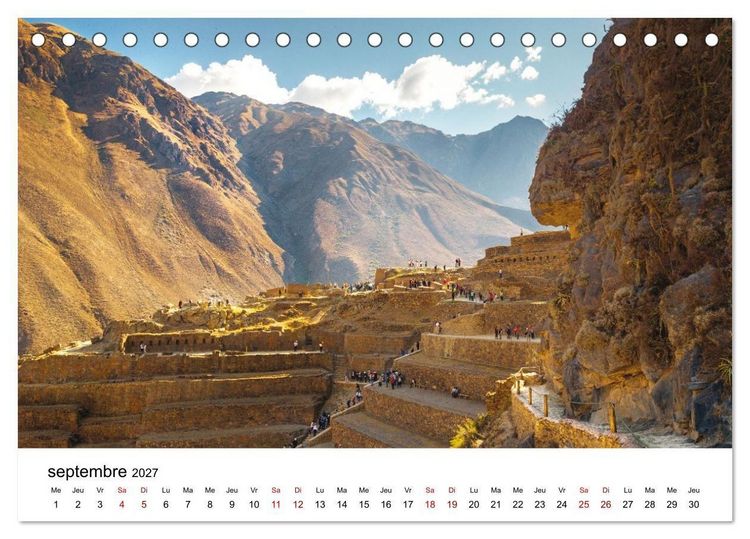 Produktbild: P&eacute;rou Les couleurs de la nature (Calendrier de bureau 2027 DIN A5 vertical), CALVENDO calendrier mensuel