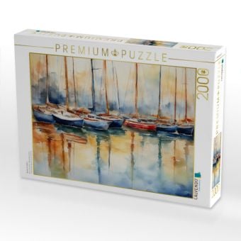 Produktbild: CALVENDO Puzzle Boote im Hafen | 2000 Teile Lege-Gr&ouml;&szlig;e 90x67cm Foto-Puzzle f&uuml;r gl&uuml;ckliche Stunden