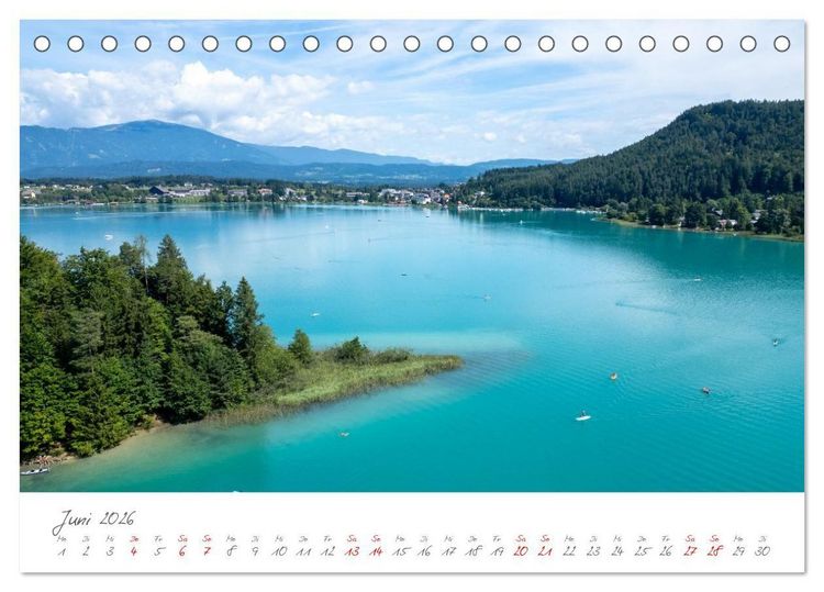 Produktbild: Der wundersch&ouml;ne Faaker See in K&auml;rnten (Tischkalender 2026 DIN A5 quer), CALVENDO Monatskalender