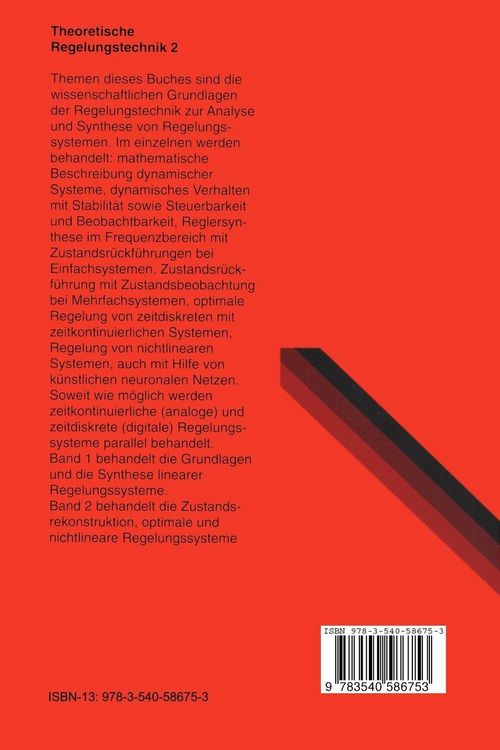 Produktbild: Theoretische Regelungstechnik 2