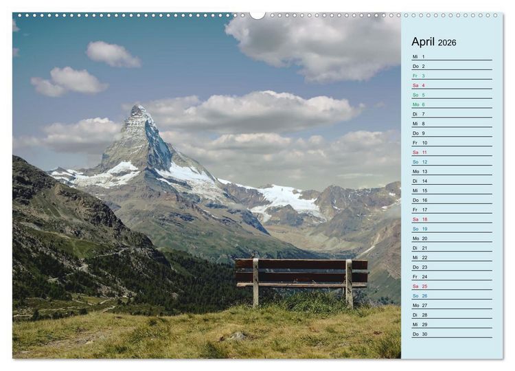 Produktbild: Faszination Horu Fotoimpressionen vom Matterhorn (Wandkalender 2026 DIN A2 quer), CALVENDO Monatskalender