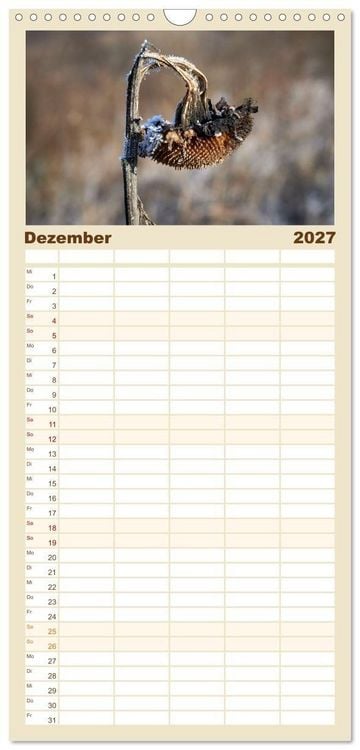 Produktbild: Familienplaner 2027 - Verbl&uuml;hte Sch&ouml;nheiten mit 5 Spalten (Wandkalender, 21 x 45 cm) CALVENDO