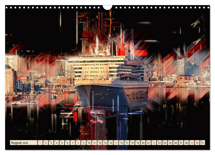 Produktbild: Hamburg abstrakt (Wandkalender 2026 DIN A3 quer), CALVENDO Monatskalender