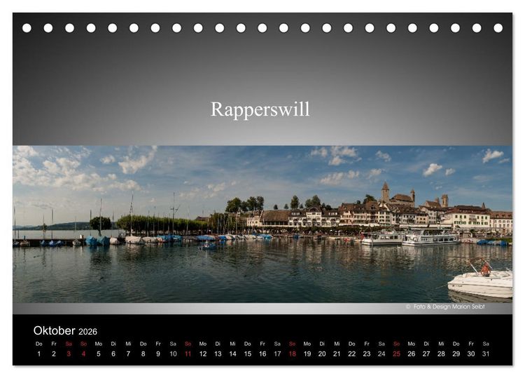 Produktbild: Panorama Schweiz (Tischkalender 2026 DIN A5 quer), CALVENDO Monatskalender