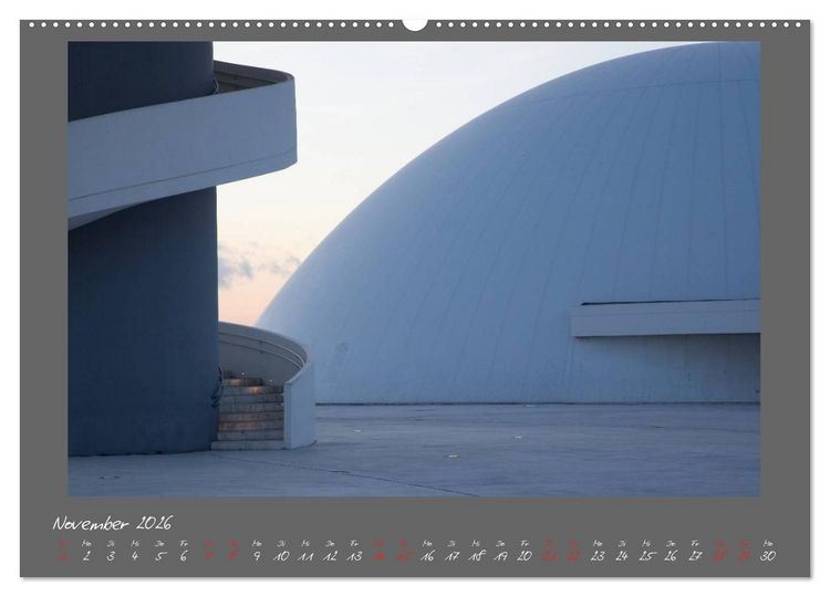 Produktbild: Moderne Architektur - Oscar Niemeyer Kulturzentrum (hochwertiger Premium Wandkalender 2026 DIN A2 quer), Kunstdruck in Hochglanz