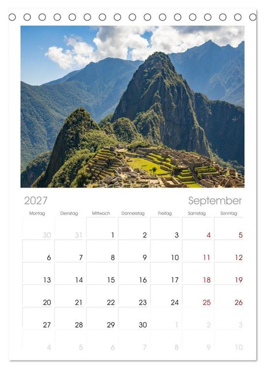 Produktbild: Tischplaner 2027 - Peru - Traumreise durch das Land der Inka (A5 Tischkalender zum Aufstellen) CALVENDO