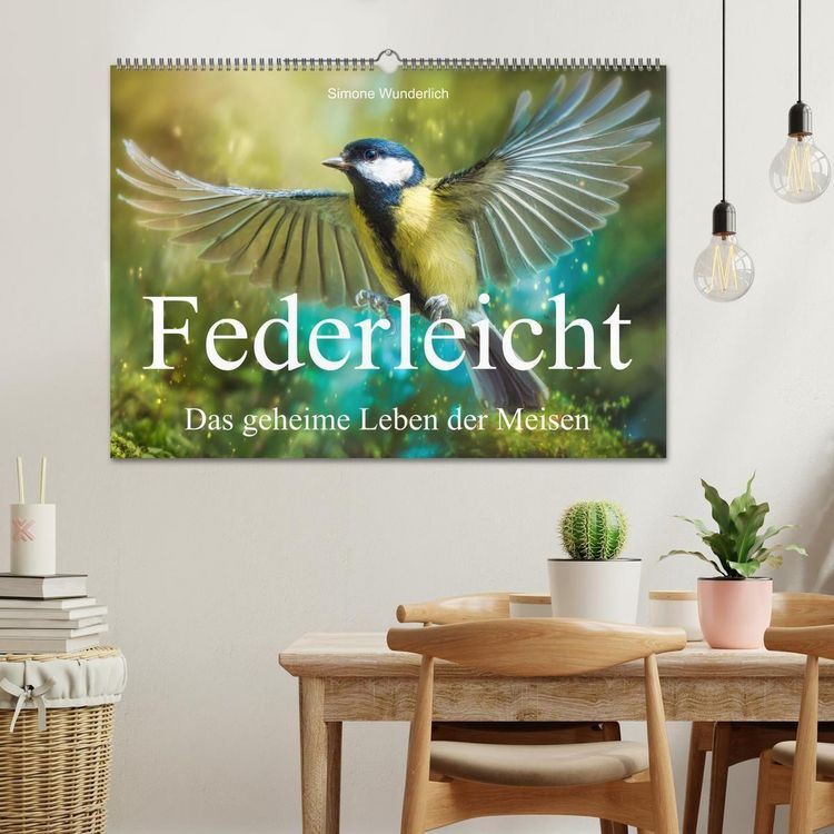 Produktbild: Federleicht - Das geheime Leben der Meisen (Wandkalender 2027 DIN A2 quer), CALVENDO Monatskalender