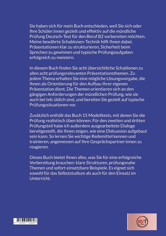 Produktbild: M&uuml;ndliche Pr&uuml;fung Sprechen B2 Deutsch-Test f&uuml;r den Beruf /DTB