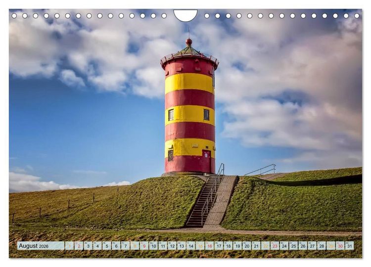 Produktbild: Leuchtt&uuml;rme - maritime Wegweiser in Deutschland (Wandkalender 2026 DIN A4 quer), CALVENDO Monatskalender