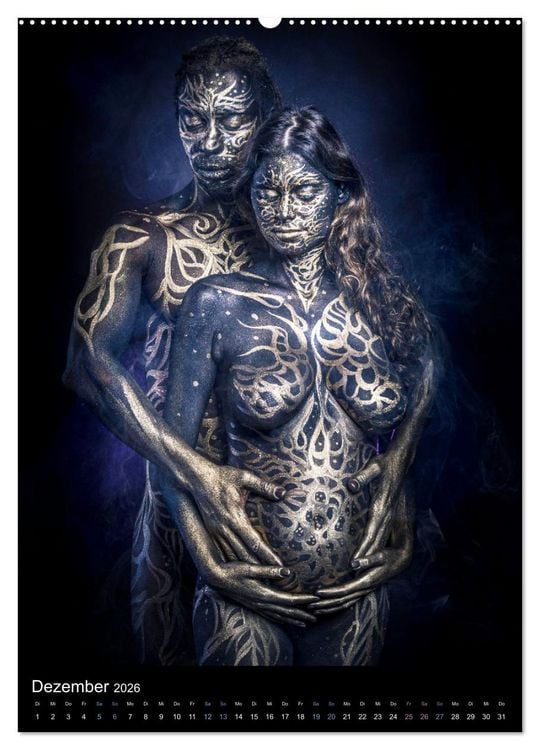 Produktbild: Bodypainting Adventures - Farbe auf nackter Haut (hochwertiger Premium Wandkalender 2026 DIN A2 hoch), Kunstdruck in Hochglanz