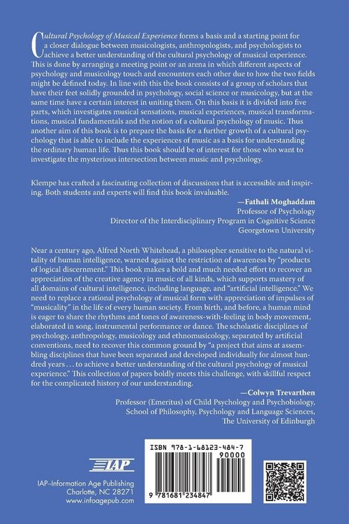 Produktbild: Cultural Psychology of Musical Experience