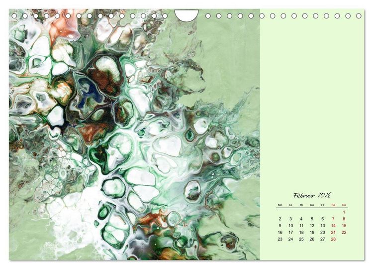 Produktbild: Farbfantasien - Pouring (Wandkalender 2026 DIN A4 quer), CALVENDO Monatskalender