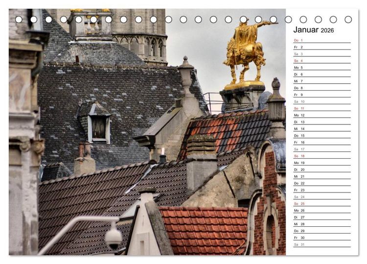 Produktbild: 300mm - Br&uuml;ssel (Tischkalender 2026 DIN A5 quer), CALVENDO Monatskalender