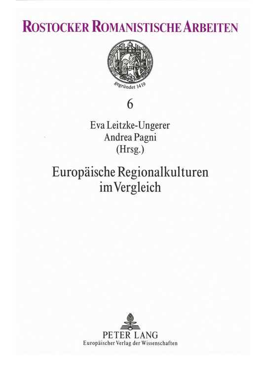 Produktbild: Europ&auml;ische Regionalkulturen im Vergleich