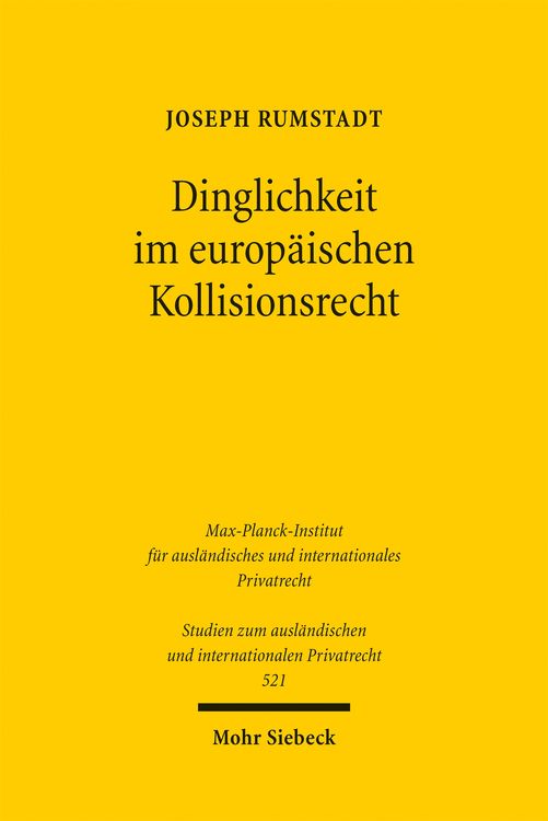 Produktbild: Dinglichkeit im europ&auml;ischen Kollisionsrecht