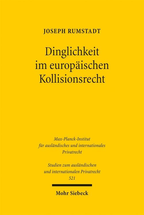 Produktbild: Dinglichkeit im europ&auml;ischen Kollisionsrecht