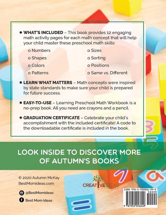 Produktbild: Learning Preschool Math Workbook
