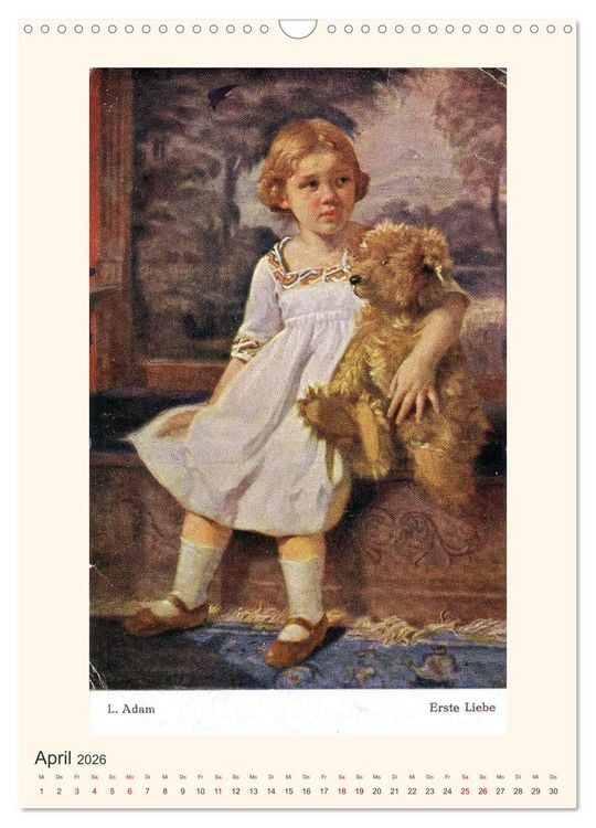 Produktbild: Erste Liebe - Teddyb&auml;ren auf alten Ansichtskarten (Wandkalender 2026 DIN A3 hoch), CALVENDO Monatskalender