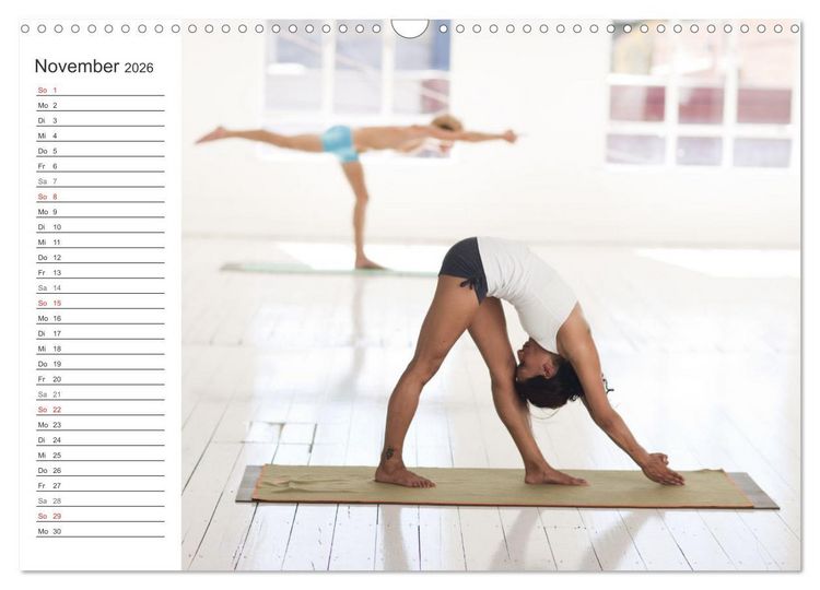 Produktbild: Yoga-&Uuml;bungen. Geschmeidig werden und bleiben! (Wandkalender 2026 DIN A3 quer), CALVENDO Monatskalender