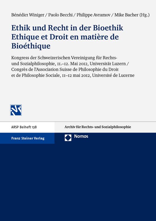 Produktbild: Ethik und Recht in der Bioethik / Ethique et Droit en mati&egrave;re de Bio&eacute;thique