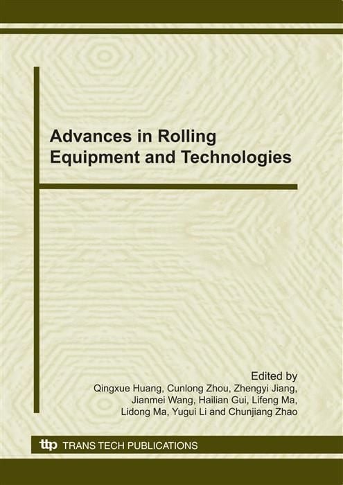 Produktbild: Advances in Rolling Equipment and Technologies