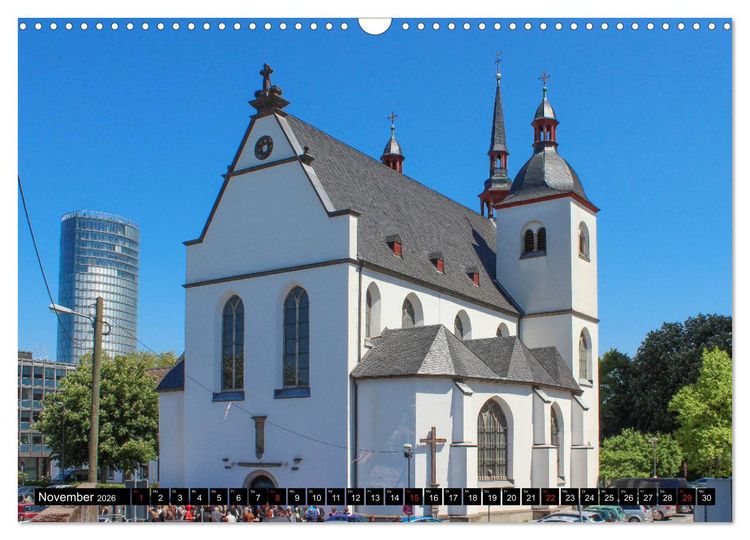 Produktbild: Kirchen in K&ouml;ln - Heilige St&auml;tten und imposante Bauten (Wandkalender 2026 DIN A3 quer), CALVENDO Monatskalender
