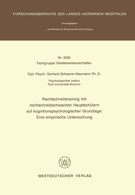 Produktbild: Rechtschreibtraining mit rechtschreibschwachen Hauptsch&uuml;lern auf kognitionspsychologischer Grundlage: Eine empirische Untersuchung