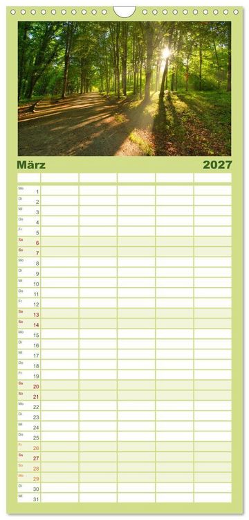 Produktbild: Familienplaner 2027 - Frankreichs Natursch&ouml;nheiten mit 5 Spalten (Wandkalender, 21 x 45 cm) CALVENDO