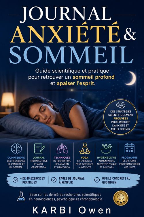 Produktbild: Journal Anxi&eacute;t&eacute; & Sommeil : Guide scientifique et pratique pour retrouver un sommeil profond et apaiser l'esprit