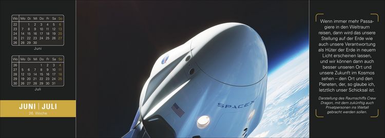 Produktbild: Stephen Hawking Universum Premium-Tischplaner 2027 - Wochenkalender mit 53 Bildern und Zitaten