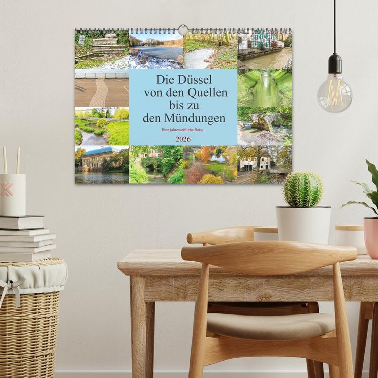 Produktbild: Die D&uuml;ssel von den Quellen bis zu den M&uuml;ndungen (Wandkalender 2026 DIN A3 quer), CALVENDO Monatskalender