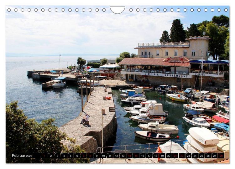 Produktbild: Kroatische Adria - Von Opatija bis Krk (Wandkalender 2026 DIN A4 quer), CALVENDO Monatskalender