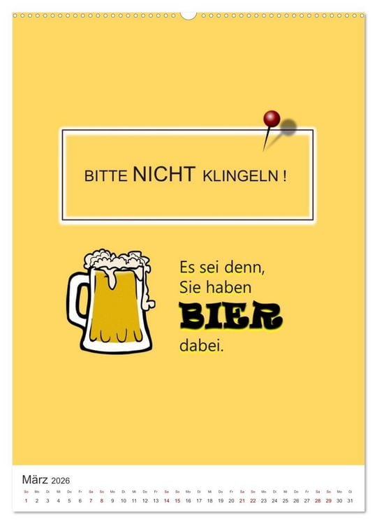Produktbild: TRINKSPR&Uuml;CHE rund um Bier, Wein und Co. &hellip; (hochwertiger Premium Wandkalender 2026 DIN A2 hoch), Kunstdruck in Hochglanz