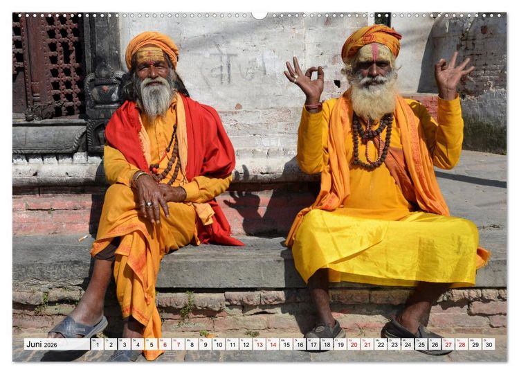 Produktbild: KATHMANDU, Nepals Hauptstadt (hochwertiger Premium Wandkalender 2026 DIN A2 quer), Kunstdruck in Hochglanz