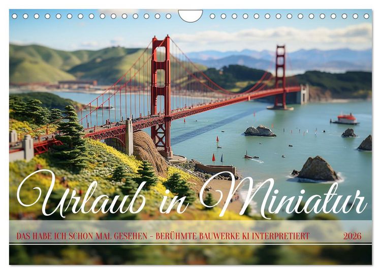 Produktbild: Urlaub in Miniatur (Wandkalender 2026 DIN A4 quer), CALVENDO Monatskalender
