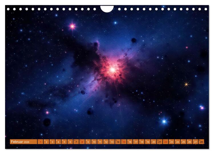 Produktbild: Gammablitze im Universum (Wandkalender 2026 DIN A4 quer), CALVENDO Monatskalender