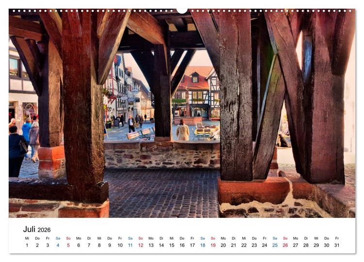 Produktbild: Michelstadt - Fachwerkromantik im Odenwald (Wandkalender 2026 DIN A2 quer), CALVENDO Monatskalender