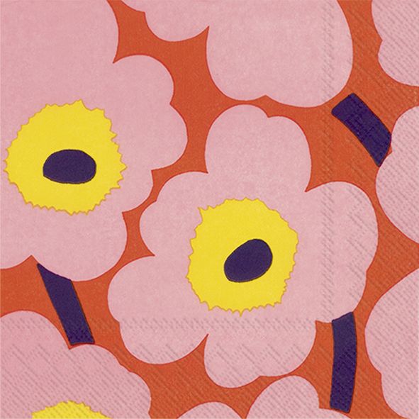 Produktbild: Serviette "Marimekko-Unikko", 33x33 cm, rosa