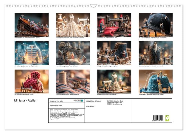 Produktbild: Miniatur - Atelier (Wandkalender 2026 DIN A2 quer), CALVENDO Monatskalender