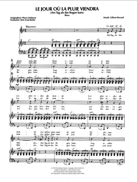 Produktbild: Vierzig franz&ouml;sische Chansons f&uuml;r Klavier und Gesang