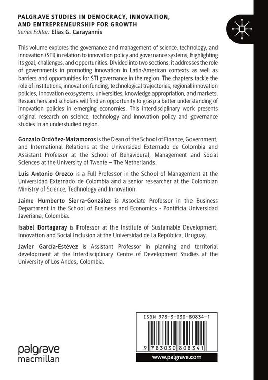 Produktbild: Policy and Governance of Science, Technology, and Innovation
